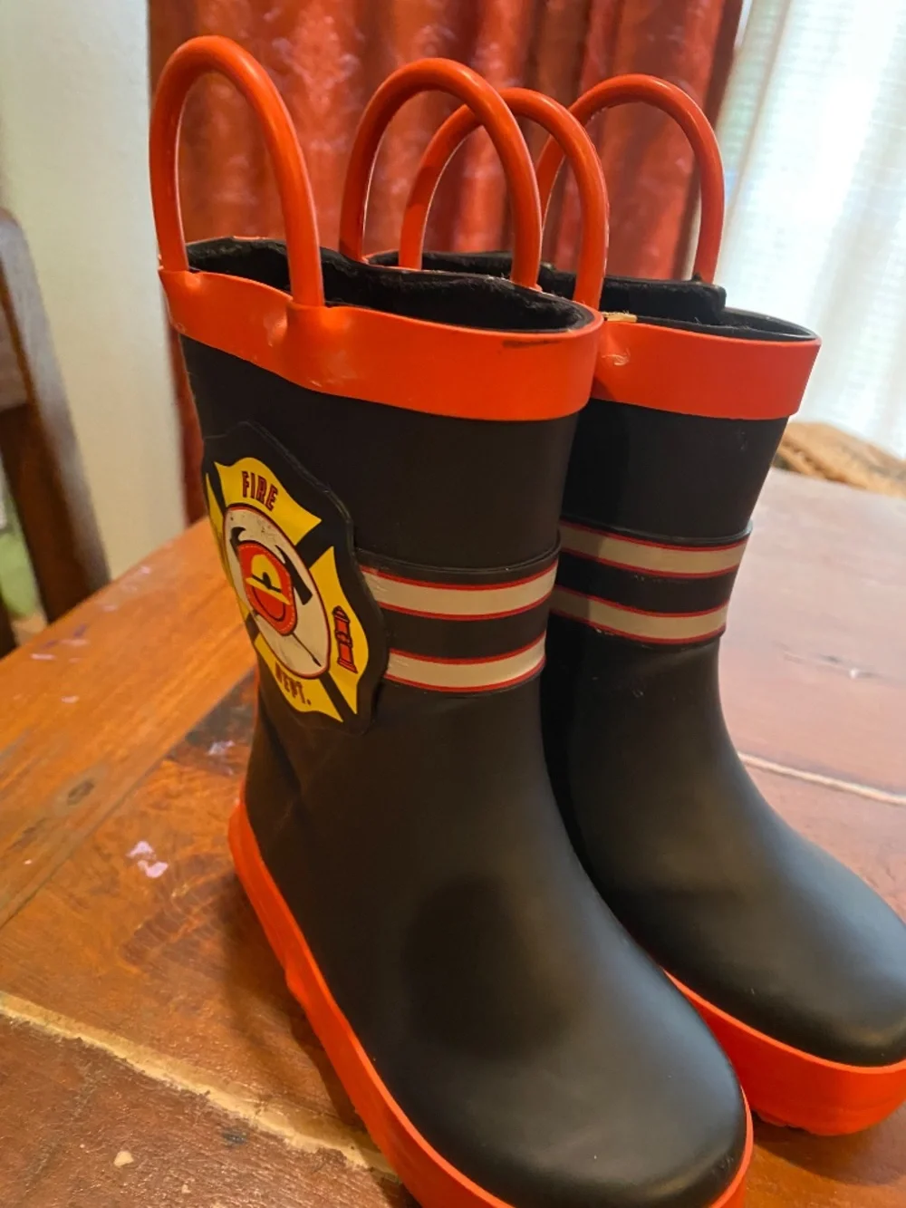 Fireman Rainboots toddler 5/6